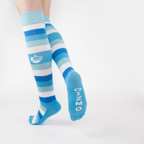 mayfield knee high blue striped socks gizmo
