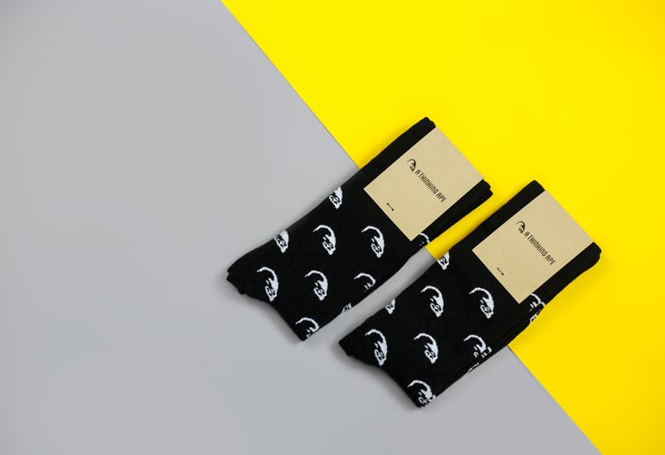 custom socks logo socks grey yellow black white gorilla